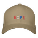 HOPE in Red White and Blue embroidered hats