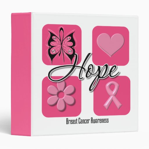 Hope Inspirational Breast Cancer Binder Zazzle