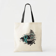 Hope Interstitial Cystitis Butterfly Tote Bag
