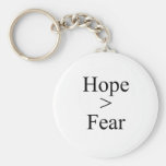 Hope is greater than fear key chain