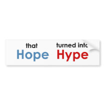Hope is hype: Anti-Obama bumper stickers