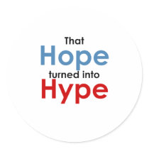 Hope is hype: Anti-Obama stickers