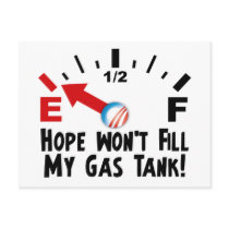 Hope is on Empty - Anti Barack Obama Post Cards
