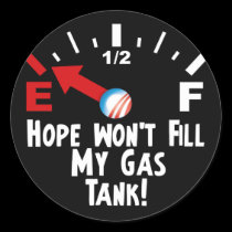 Hope is on Empty - Anti Barack Obama stickers