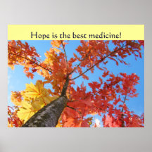 Hope is the Best Medicine! art print Autumn Leaves