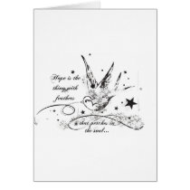 Hope is the Thing With Feathers cards by syllablefashion Hope is the Thing With Feathers cards