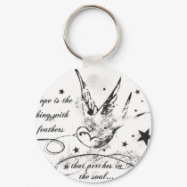 Hope is the Thing With Feathers keychains by syllablefashion Hope is the Thing With Feathers keychains