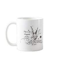 Hope is the Thing With Feathers mugs by syllablefashion Hope is the Thing With Feathers mugs