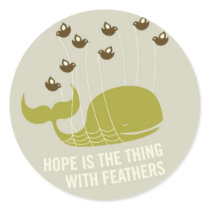 Hope is the thing with feathers stickers by cowtheavenger Hope is the thing with feathers stickers