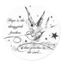 Hope is the Thing With Feathers stickers