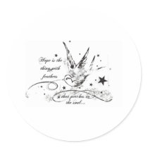 Hope is the Thing With Feathers stickers
