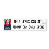 hope_jesus, Only Jesus Can SaveObama Can Only S... bumper stickers by davidmreeves hope_jesus, Only Jesus Can SaveObama Can Only S... bumper stickers