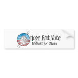 Hope Knit Vote, bumper sticker bumper stickers