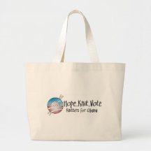 Hope Knit Vote, Tote Bag