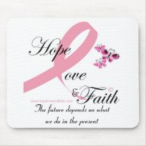 Hope love and faith mousepad
