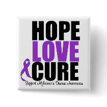 Hope Love Cure Alzheimer's Disease Pin