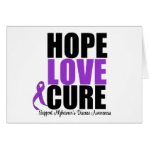 Hope Love Cure Alzheimer's Disease Card