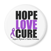 Hope Love Cure Alzheimer's Disease Magnet