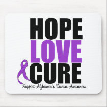 Hope Love Cure Alzheimer's Disease Mouse Pads