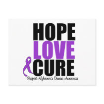 Hope Love Cure Alzheimer's Disease Post Card