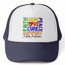 Hope Love Cure Autism Awareness Trucker Hat