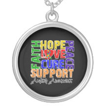 Hope Love Cure Autism Awareness Necklace