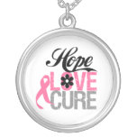 Hope Love Cure Breast Cancer necklaces