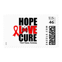 Hope Love Cure Butterfly Ribbon -  Heart Disease Stamp