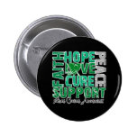 Hope Love Cure Liver Cancer Awareness Pinback Buttons