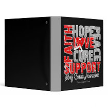 Hope Love Cure Lung Cancer Awareness Vinyl Binders