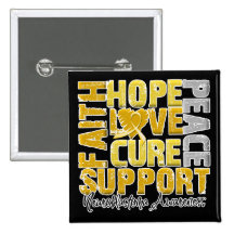 Hope Love Cure Neuroblastoma Awareness Pins