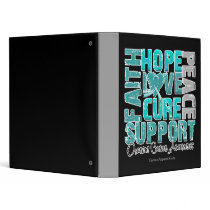 Hope Love Cure Ovarian Cancer Awareness 3 Ring Binder