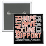 Hope Love Cure Uterine Cancer Awareness Pin