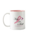 Hope Love & Faith Breast Cancer Coffee Mug
