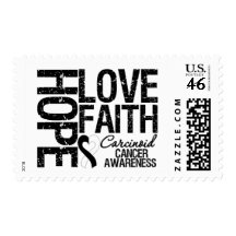 HOPE LOVE FAITH Carcinoid Cancer Stamp