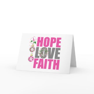 Hope Love Faith Christmas Ornament Wreath card