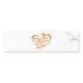 Hope Love Faith Heart (Orange) Bumper Sticker
