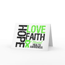 Hope Love Faith Mental Health Awareness Greeting Cards
