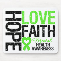 Hope Love Faith Mental Health Awareness Mouse Pads