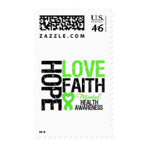 Hope Love Faith Mental Health Awareness Postage