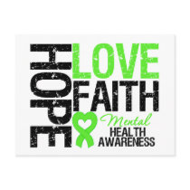 Hope Love Faith Mental Health Awareness Post Cards