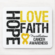 Hope Love Faith Neuroblastoma Mouse Pads
