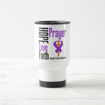 Hope Love Faith Prayer Ribbon Domestic Violence Coffee Mug