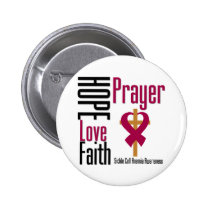 Hope Love Faith Prayer Sickle Cell Anemia Pins