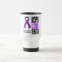 Hope Love Faith Ribbon Domestic Violence Mug