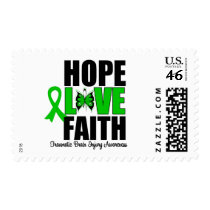 Hope Love Faith Traumatic Brain Injury Postage Stamps