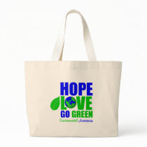 Hope Love Go Green Earth Awareness bags