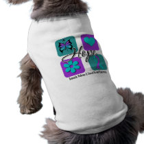 Hope Love Inspire Awareness Domestic Violence Doggie T-shirt