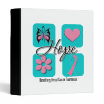 Hope Love Inspire Hereditary Breast Cancer Vinyl Binders