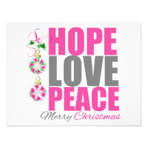 Hope Love Peace Ornament Announcement